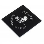 Death Before Decaf Gothic Ceramic Coaster