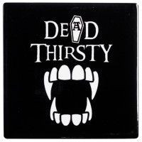 Dead Thirsty Vampire Ceramic Coaster