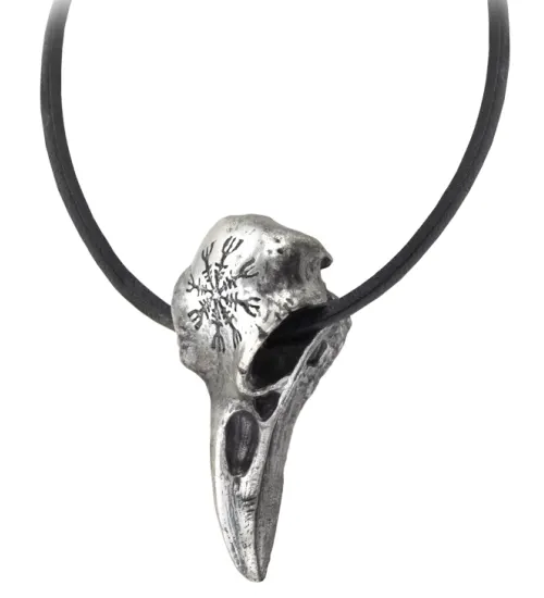 Helm of Awe Ravenskull Gothic Necklace