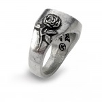 Roseus Pentagram Enameled Pewter Ring