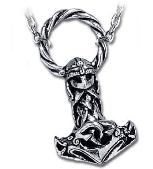 Mjollnir Thors Hammer Pewter Necklace