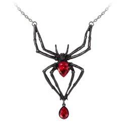 Black Widow Large Spider Necklace