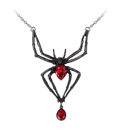 Black Widow Large Spider Necklace