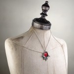 Blood Moon Pewter Bat Necklace