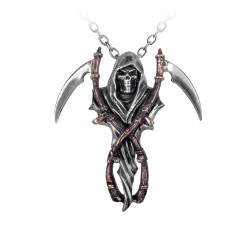 Reapers Arms Gothic Pewter Necklace