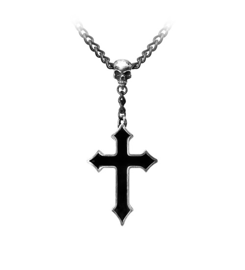 Osbournes Cross Pewter Necklace