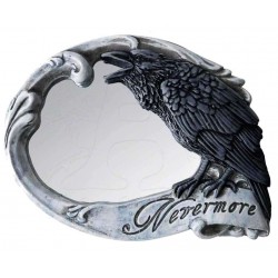 Nevermore Skull Raven Compact Makeup Mirror