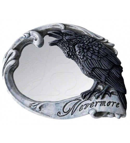 Nevermore Skull Raven Compact Makeup Mirror