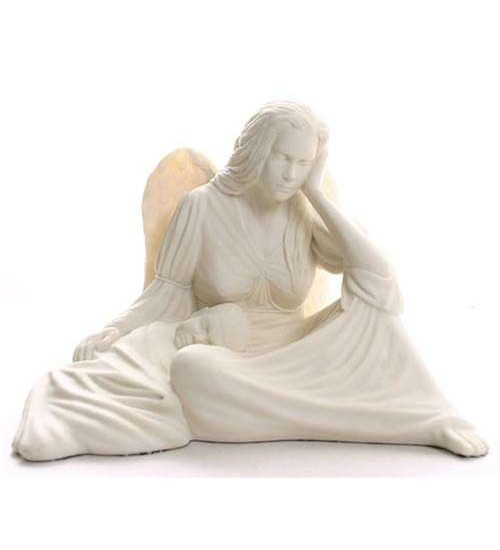 Seated Angel with Baby Statue