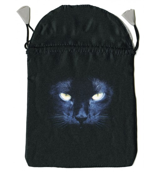 Black Cat Satin Tarot Bag