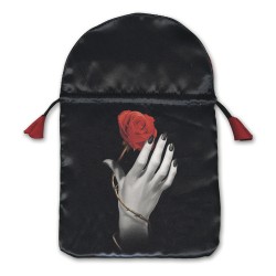 Rose in Hand Satin Tarot Bag