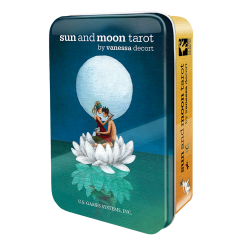 Sun and Moon Tarot Cards in a Tin