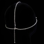 White Pearl and Rhinestone Forehead Drop Headpiece