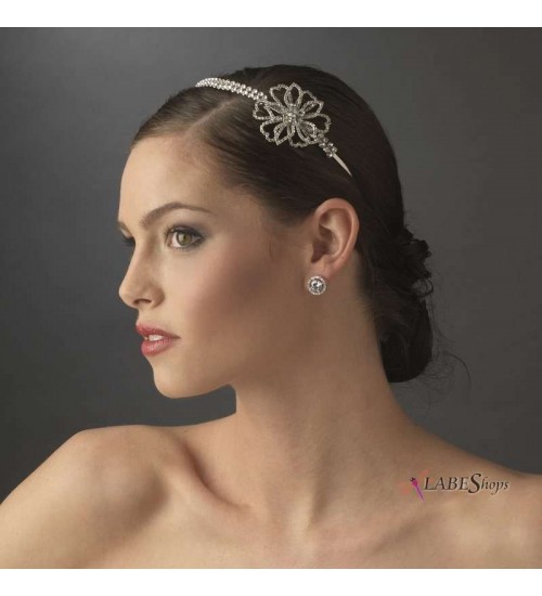 Crystal Floral Rhinestone Bridal Headpiece