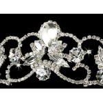 Elizabeth Scrolled Rhinestone Bridal Tiara