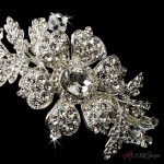 Charming Side Floral Rhinestone Bridal Headpiece