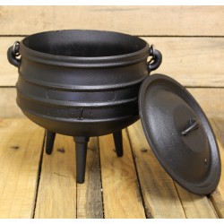 Cast Iron Potjie Cauldron - 3/4 Gallon, Size 1