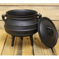 Cast Iron Potjie Pot Cauldron - 93 oz. Size 3/4