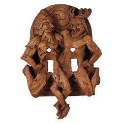 Green Man and Horned God Double Switchplate
