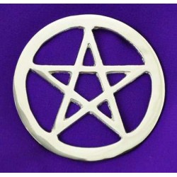 Pentacle Silver Altar Tile