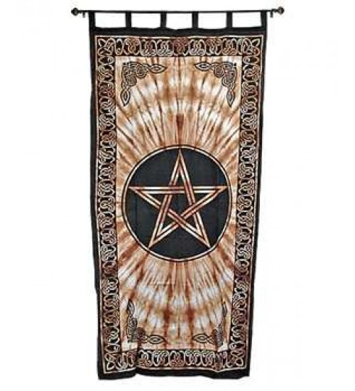 Pentacle Brown Curtain