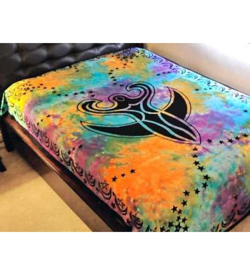 Nile Moon Goddess Tie Dye Bedspread