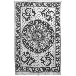 Om Symbol White Full Size Tapestry