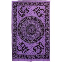 Om Symbol Purple Full Size Tapestry