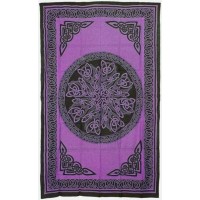 Celtic Knot Purple Cotton Full Size Tapestry