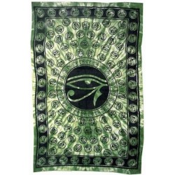 Egyptian Eye of Horus Bedspread - Green