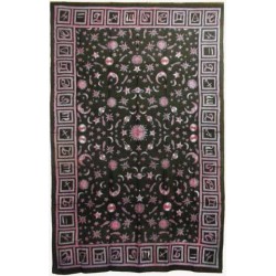 Zodiac Stars Red Full Size Tapestry