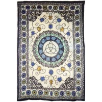 Floral Triquetra Charmed Cotton Full Size Tapestry