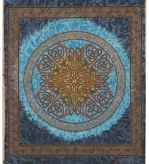 Celtic Print Turquoise Tapestry