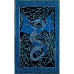 Celtic English Dragon Tapestry - Twin Size Blue