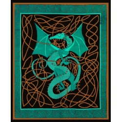 Celtic English Dragon Tapestry - Full Size Green