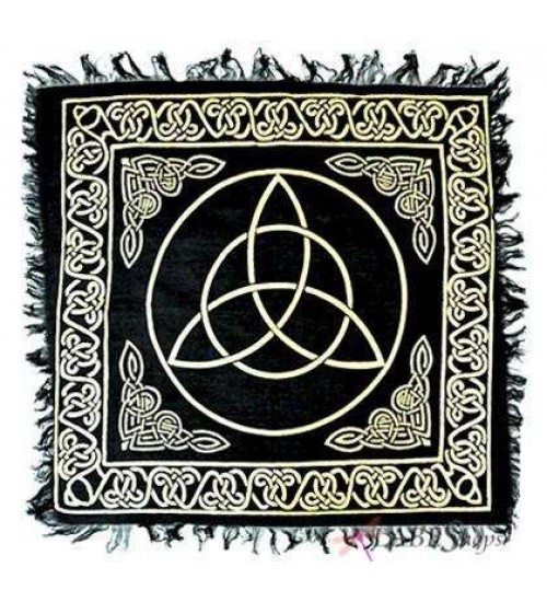 Triquetra Altar Cloth - Gold and Black