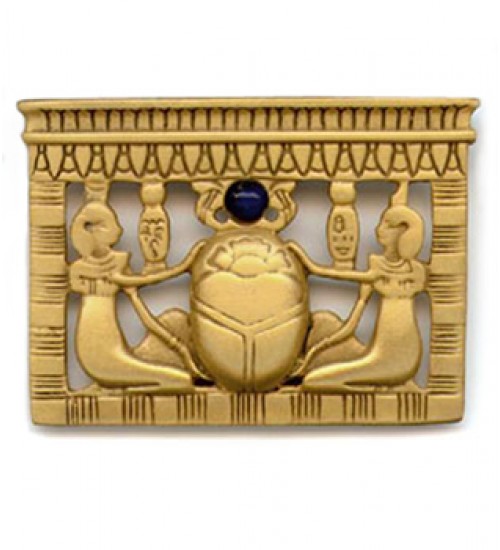 Egyptian Scarab Pectoral Brooch