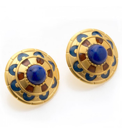 Royal Egyptian Lapis Earrings