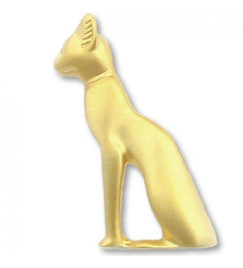 Sacred Cat Brooch in Gold