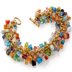 Mosaic Glass Chip Bracelet