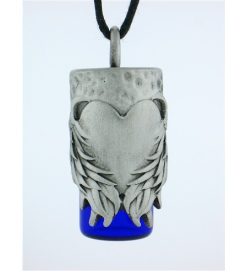 Angels Heart Pewter Bottle Necklace