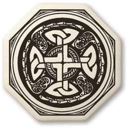 Celtic Cross Octogonal Porcelain Necklace