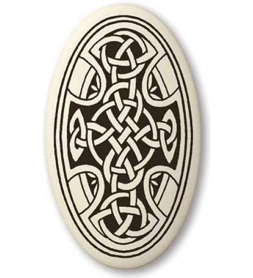 Celtic Cross Oval Porcelain Necklace