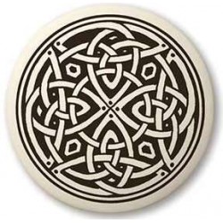 Celtic Spiritual Journey Porcelain Round Necklace