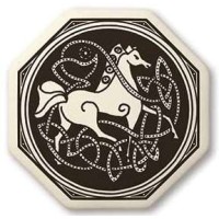 Celtic Horse Porcelain Octagonal Necklace