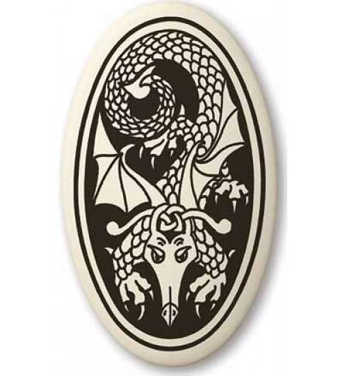 Dragon Oval Celtic Porcelain Necklace