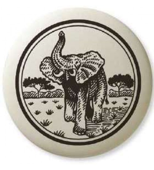 African Elephant Pathfinder Animal Totem Porcelain Necklace