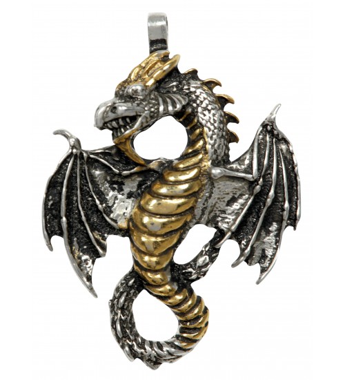 Air Dragon Pewter Necklace