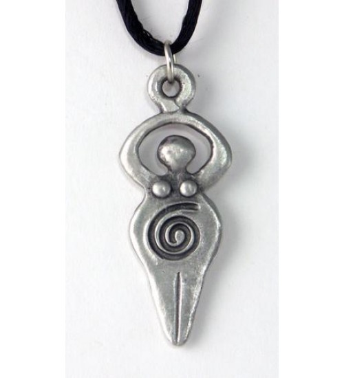 Spiral Goddess Pewter Necklace