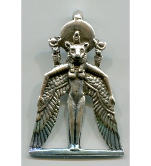 Winged Sekhmet Egyptian Goddess Pendant